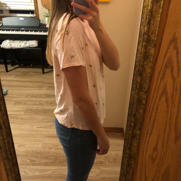Light pink tshirt with bananas on it. - Picture 3 of 4